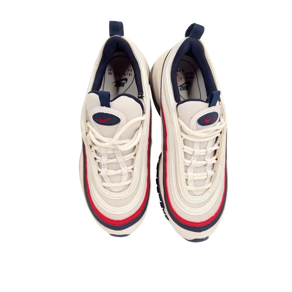 Nike Air Max 97 White Red Crush GS Youth Running Shoes Sneakers Size 6Y‎